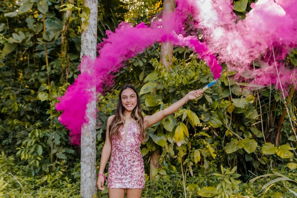 Catherine - Ensaio de 15 Anos no Parque Municipal do Córrego Grande em Florianópolis, SC